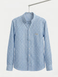 Oda Signature Shirt – Blue Textured Check