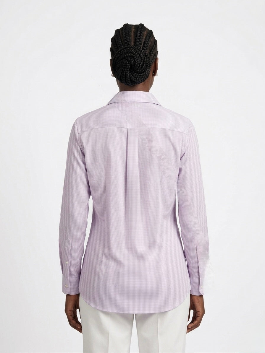 The Essential Lavender Micro-Check Shirt