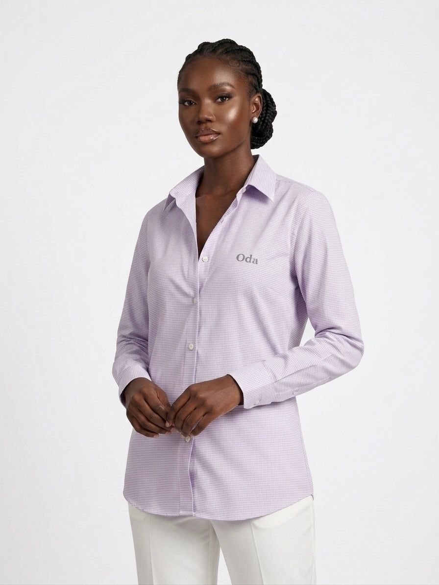 The Essential Lavender Micro-Check Shirt