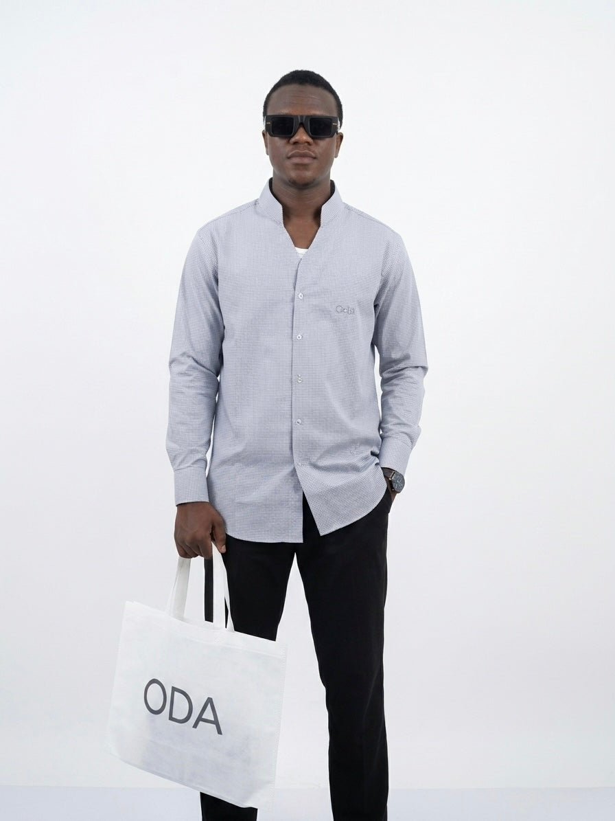 The Signature High-Collar Shirt l Collection Zero
